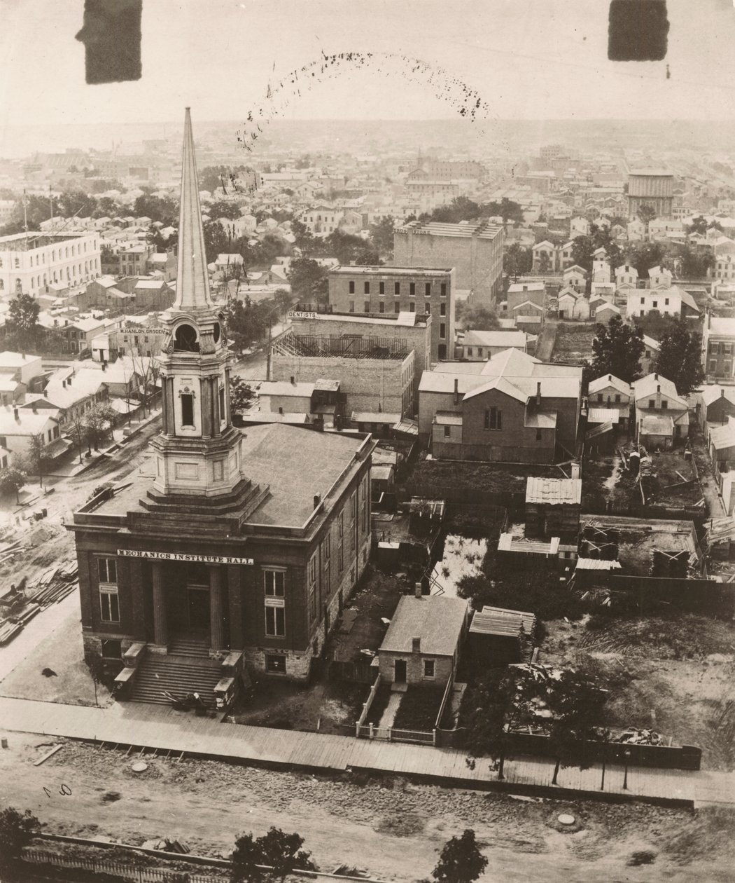 Vista sur desde la cúpula del juzgado en Chicago, 1858 de Alexander Hesler
