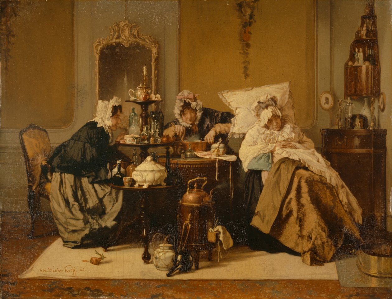 La mujer enferma, 1866 de Alexander Hugo Bakker Korff