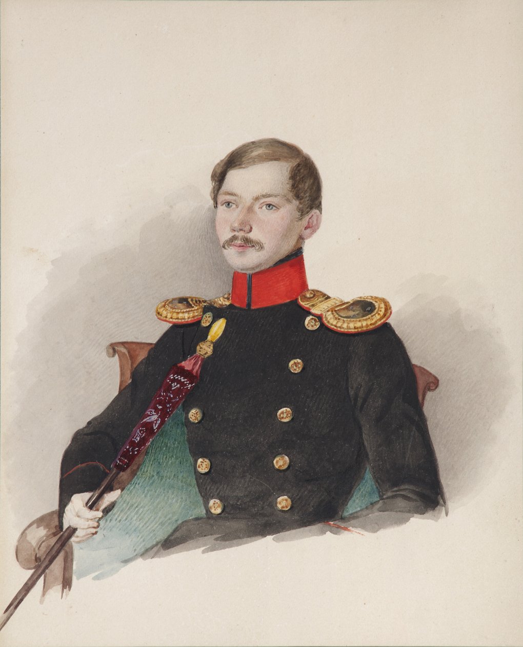 Retrato de Vasily Vasilievich Engelhardt de Alexander Ivanovich Klünder