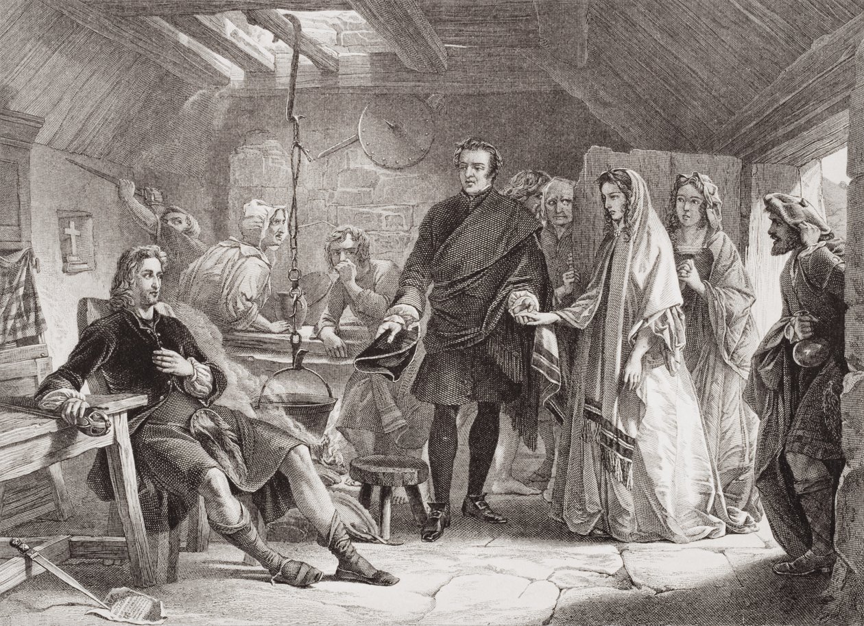 El primer encuentro del Príncipe Carlos y Flora Macdonald en la isla de South Uist, 1747, de 