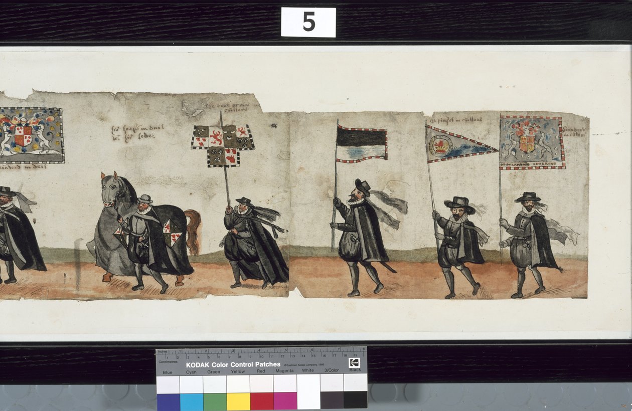 Detalle de La Procesión Fúnebre de Huntly, supuestamente utilizada para las exequias de George 1º, Marqués de Huntly de Alexander Kincaid