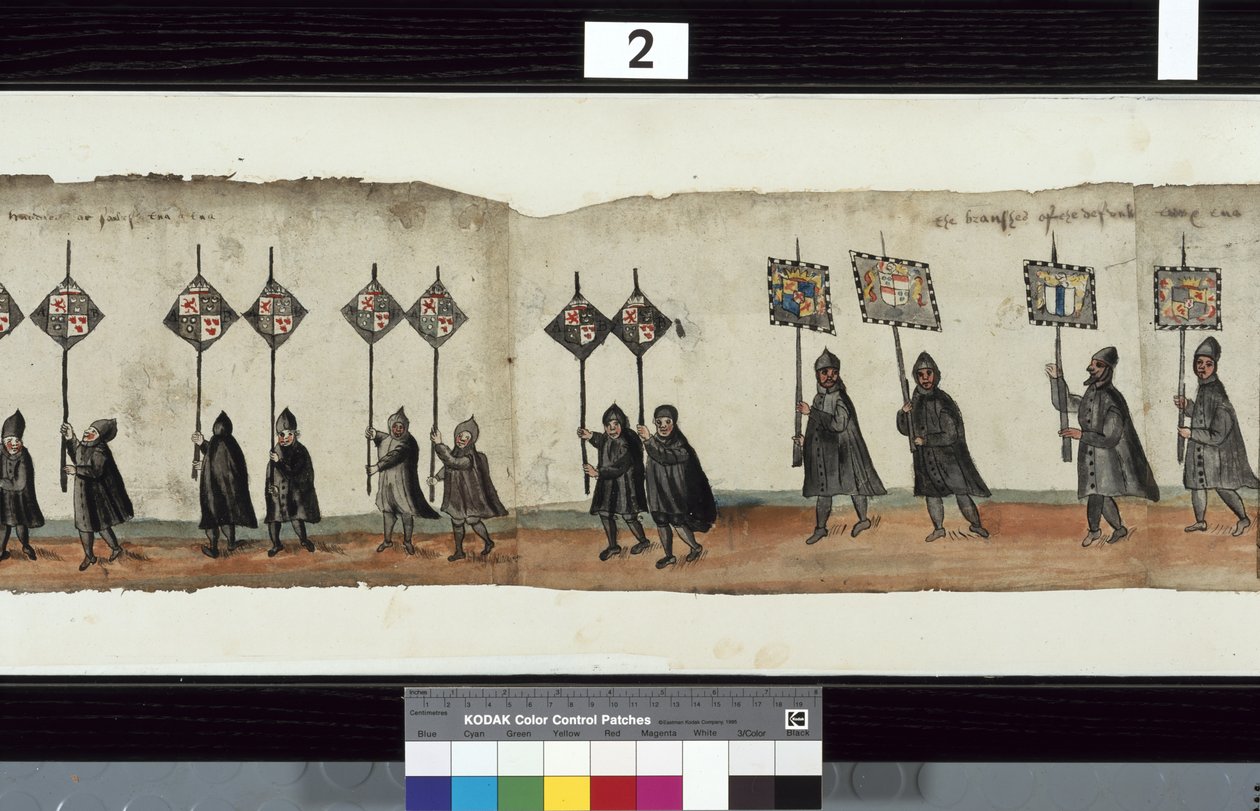Detalle del Cortejo Fúnebre de Huntly, dicho que se utilizó para las exequias de George 1º, Marqués de Huntly de Alexander Kincaid