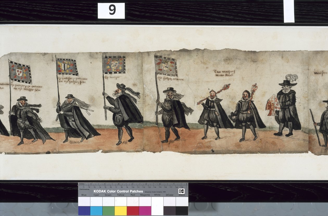 Detalle del Cortejo Fúnebre de Huntly, dicho que se utilizó para las exequias de George 1º, Marqués de Huntly de Alexander Kincaid
