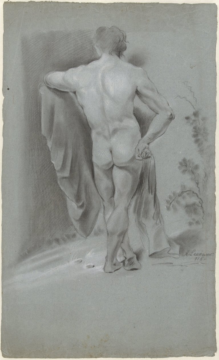 Desnudo masculino de pie, visto desde atrás de Alexander Liernur
