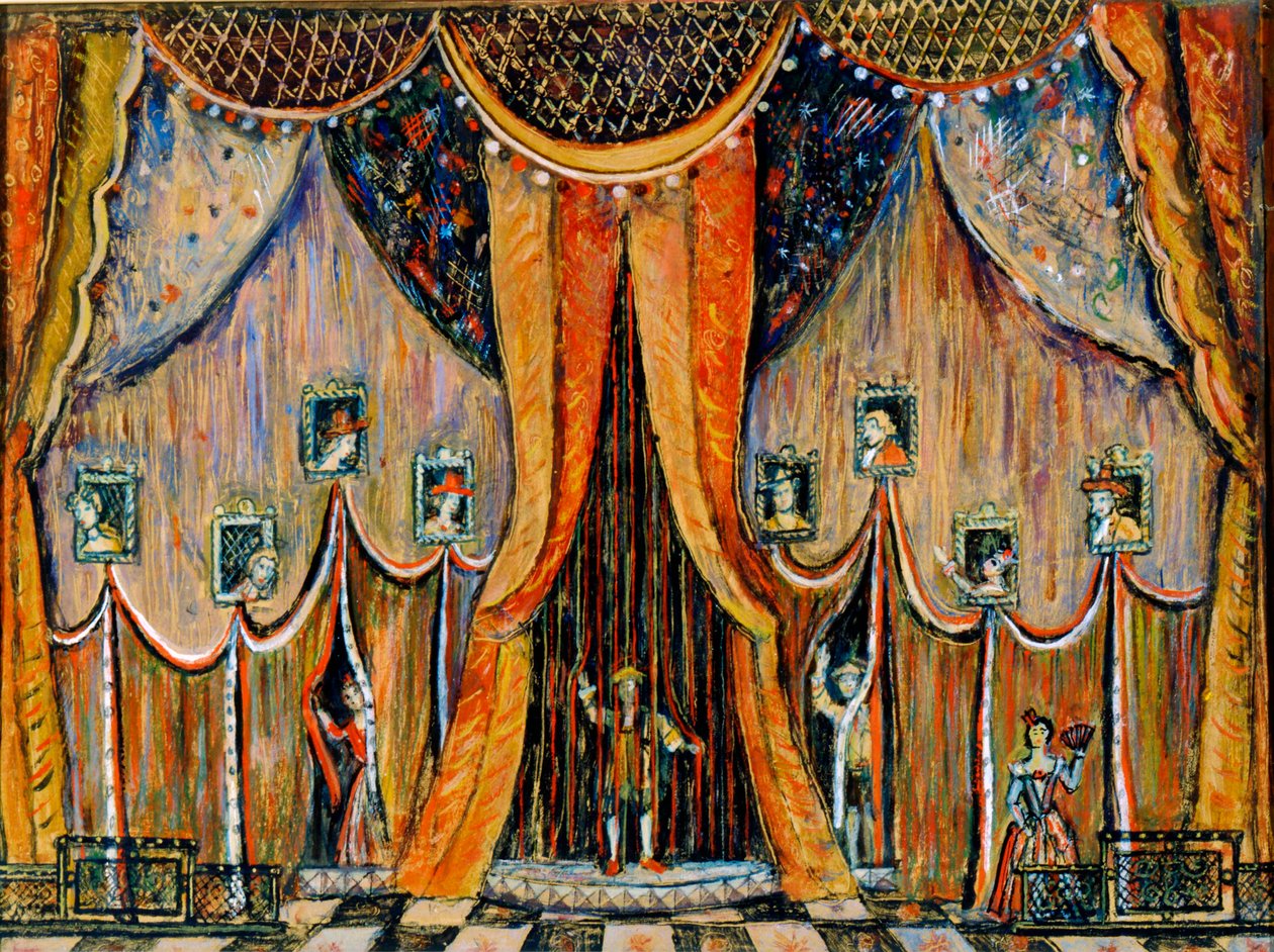 Diseño del telón para la ópera 