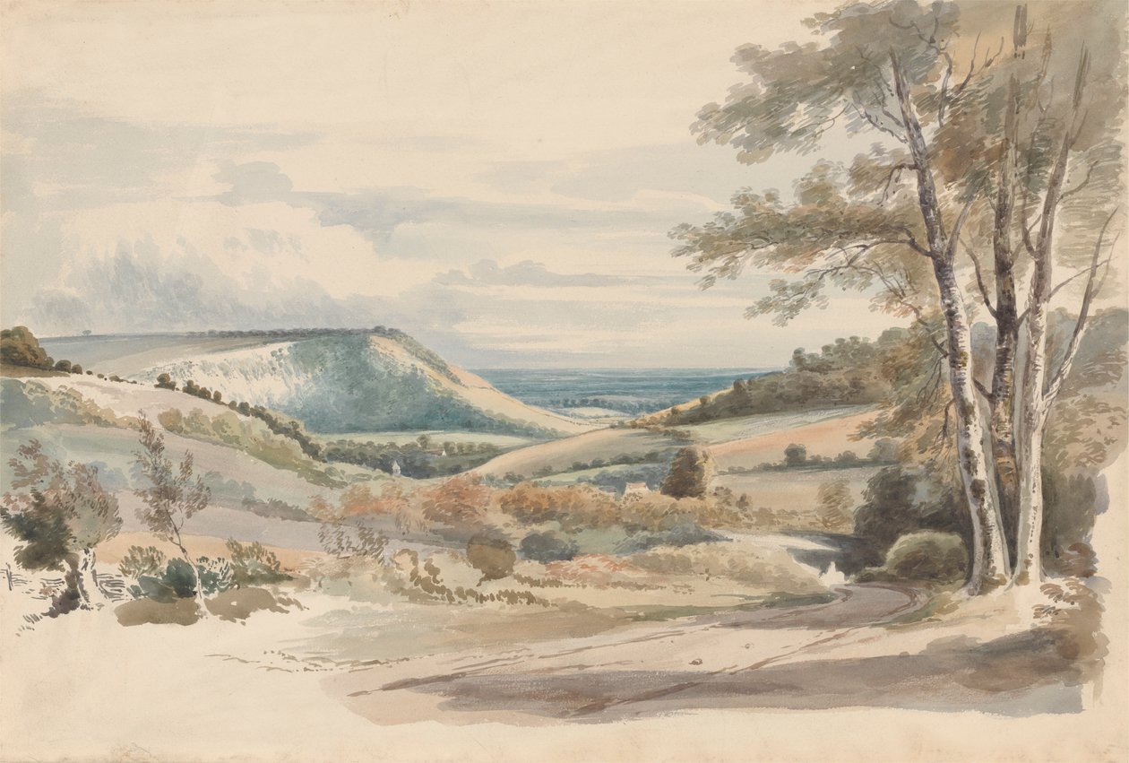 Boxhill desde West Humble Lane de Alexander Monro