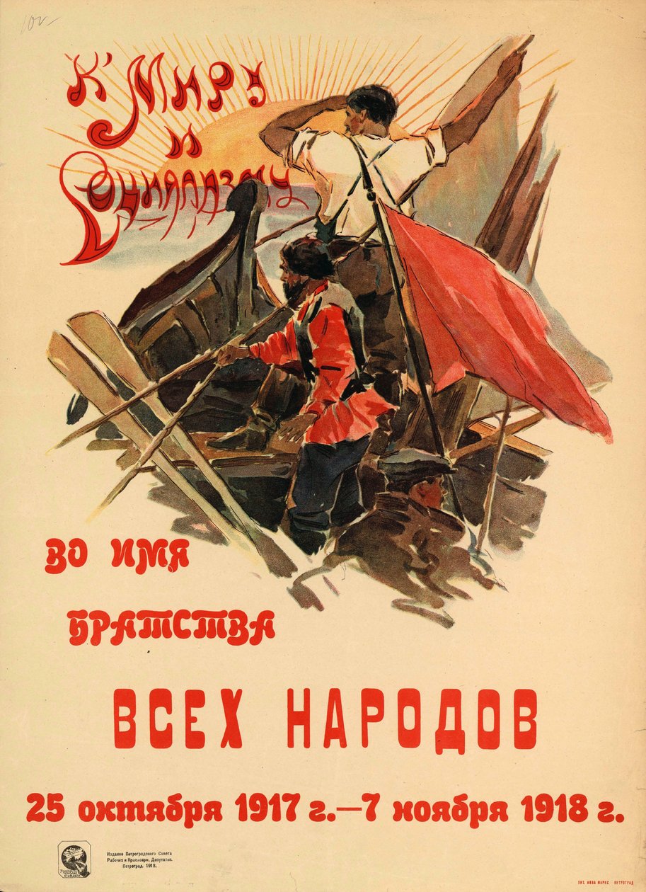 Hacia la paz y el socialismo en nombre de la hermandad de todos los pueblos, 1918 de Alexander Nikolaevich Zelensky