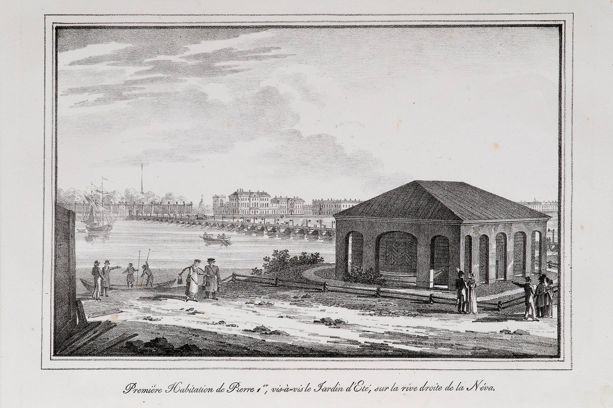 Cabaña de Pedro el Grande, Serie Vistas de San Petersburgo de Alexander Pluchart