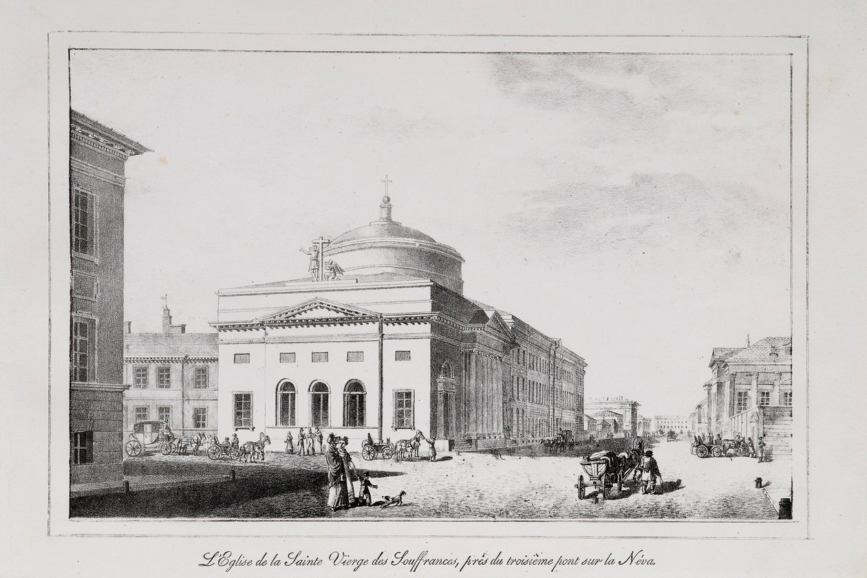 La Iglesia de la Alegría de todos los que sufren, Serie Vistas de San Petersburgo de Alexander Pluchart