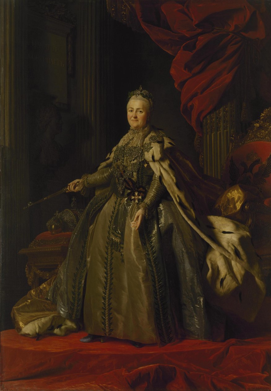 Retrato de Catalina II, 1776-77 de Alexander Roslin