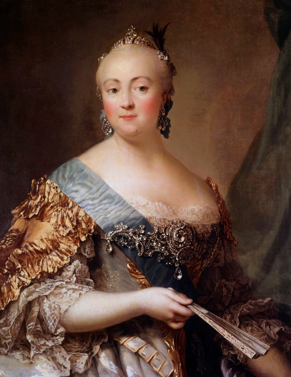 Retrato de Isabel Petrovna (1709-1762), Emperatriz de Rusia bajo el nombre de Isabel I, hija de Pedro el Grande de Alexander Roslin