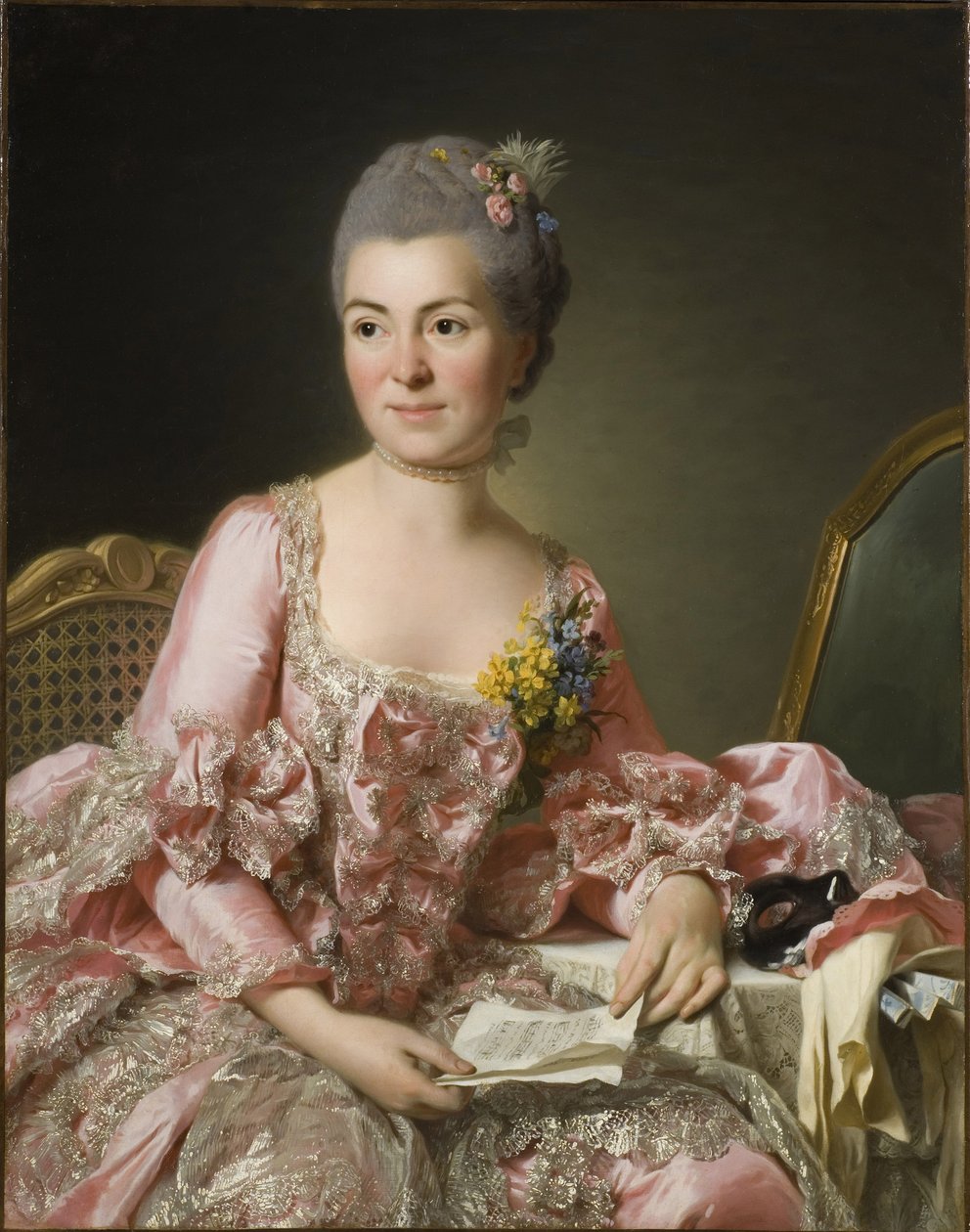 Retrato de Marie-Suzanne Giroust, Madame Roslin 1734-1772, 1770 de Alexander Roslin