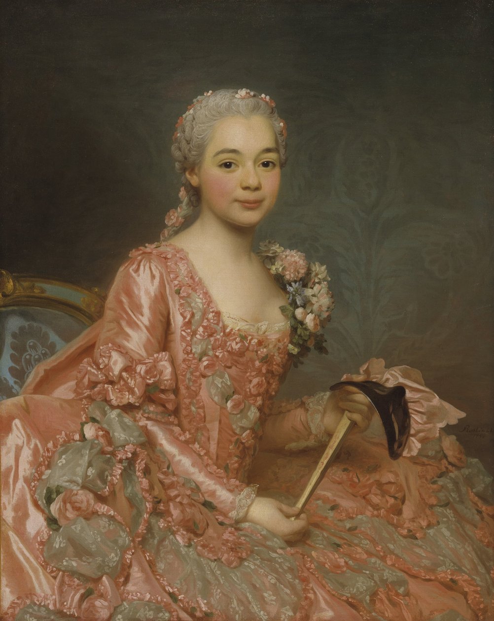 Dama desconocida, conocida como baronesa de Neubourg-Cromière de Alexander Roslin