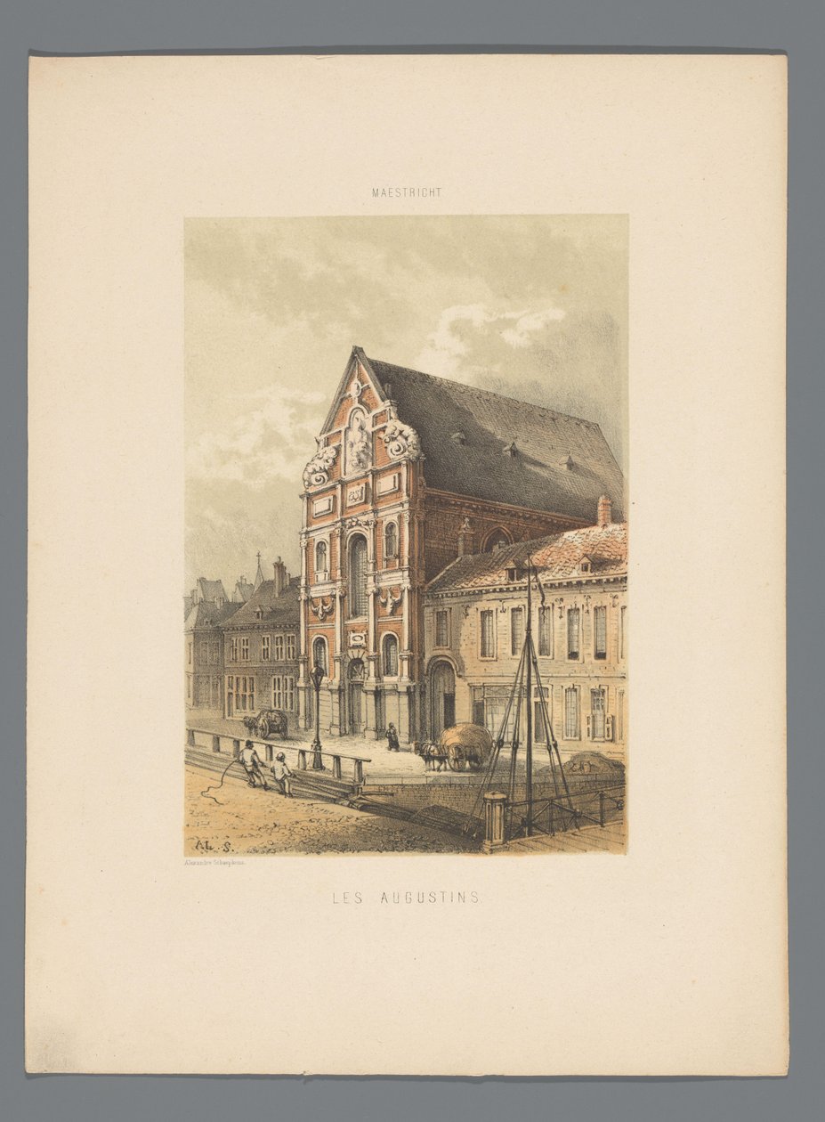 Iglesia de los Agustinos en Maastricht Les Augustins (título sobre objeto) Monumentos de Maastricht (título de la serie) de Alexander Schaepkens