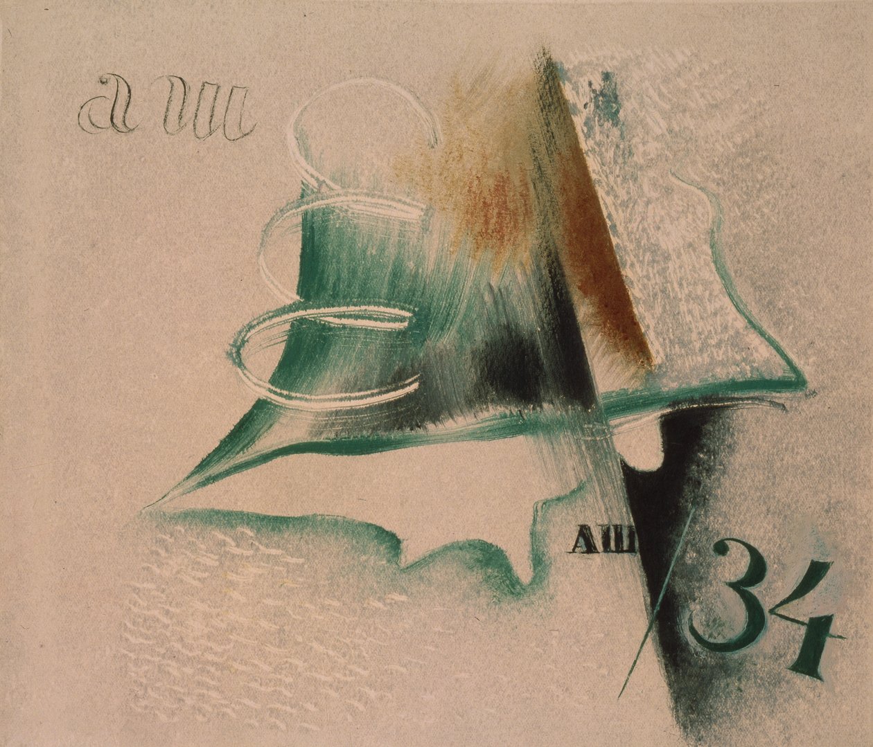 Composición con dos letras, 1934 de Alexander Vasilyevich Shevchenko