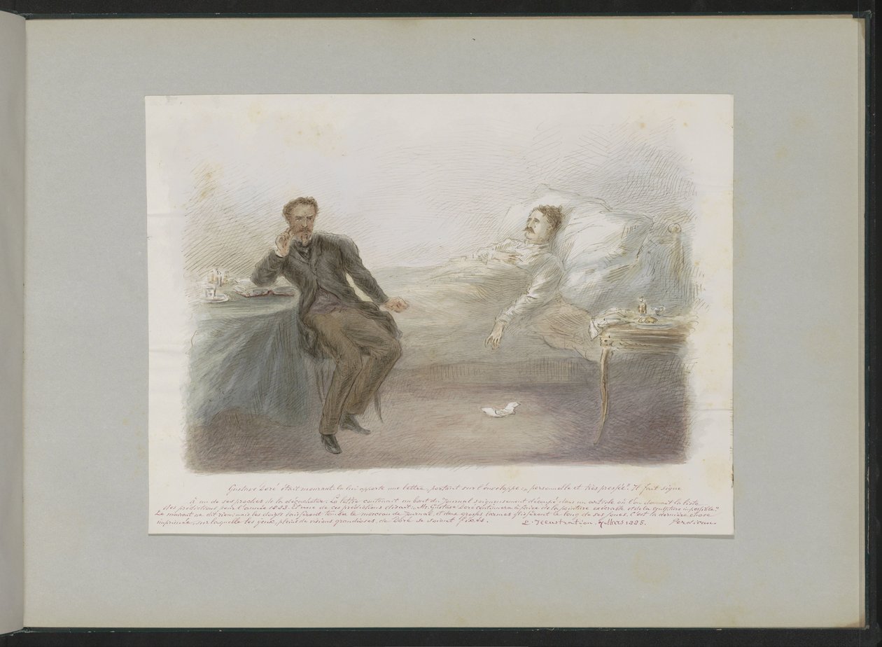 Gustave Doré en su lecho de muerte de Alexander Ver Huell