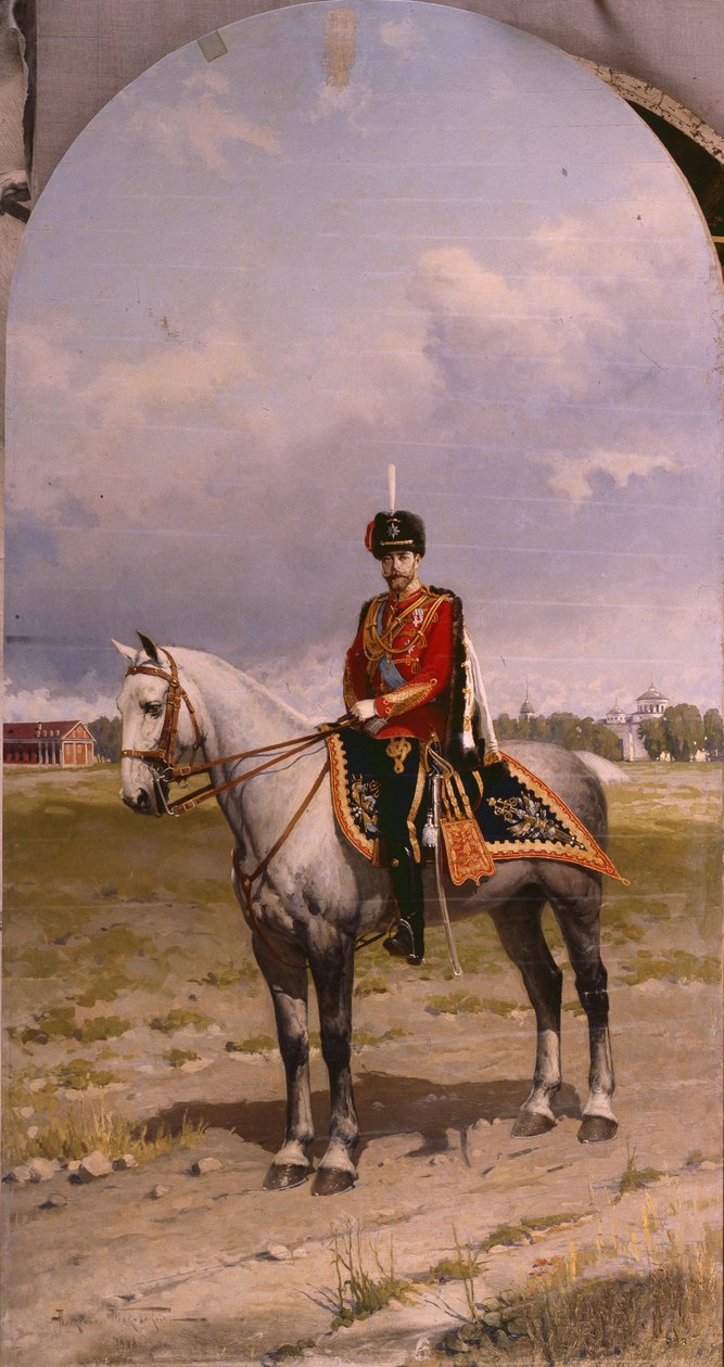 Retrato del Emperador Nicolás II 1868-1918, 1908 de Alexander Vladimirovich Makovsky
