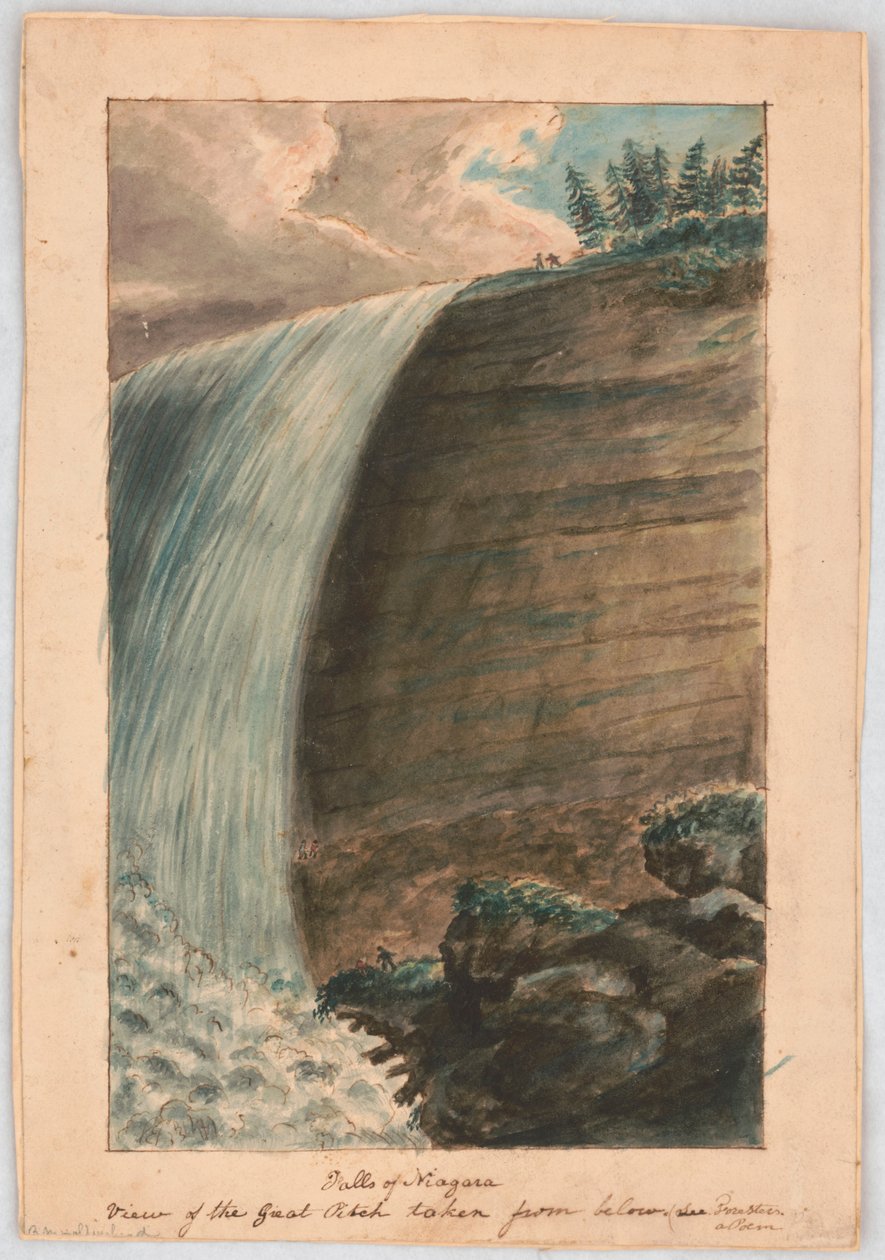 Cataratas del Niágara. Vista del gran paso tomada desde abajo, véase Foresters, a poem LCCN2016648705 de Alexander Wilson