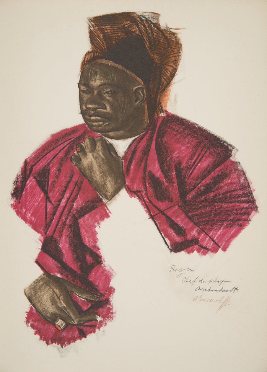 Bezou, jefe de grupo (Fort Archambault), de Dessins et Peintures d