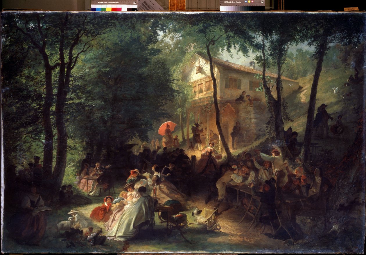 Festival de campagne (Festival de campo). Pintura de Alexander Yegorovich Baldeman (1826-1869). Huile sur toile de Alexander Yegorovich Beydeman
