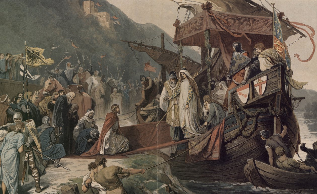 El Emperador Federico II recibe en Stolzenfels a su novia Isabella de Alexander Zick