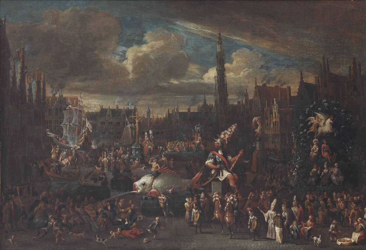 El Ommegang de Amberes en el Meir de Alexander van Bredael