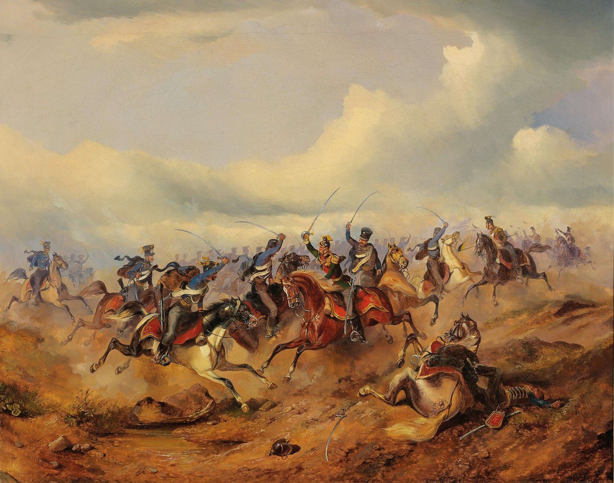 Una escena de la Revolución Húngara de 1848-1849, c. 1850 de Alexander von Bensa