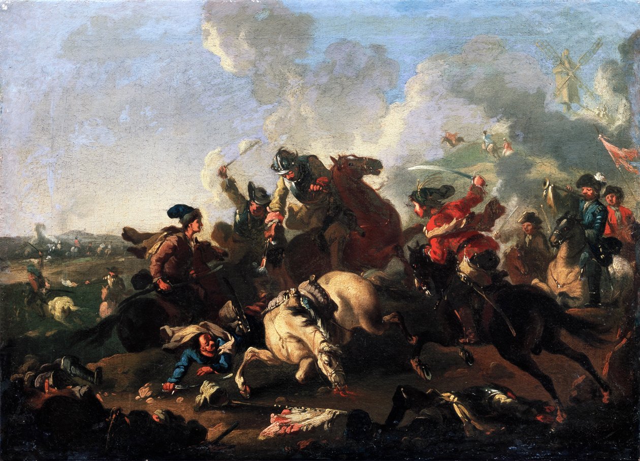 Escena de la batalla de Poltava de Alexander von Kotzebue