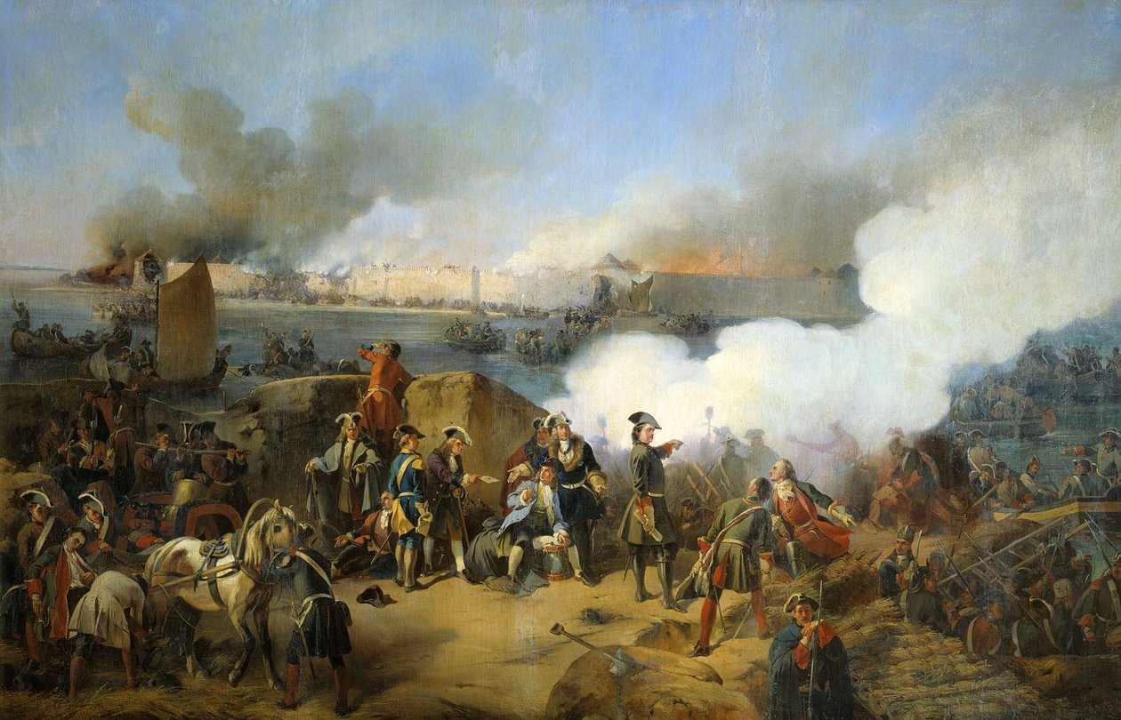 Asalto a la fortaleza sueca de Nöteborg por tropas rusas de Alexander von Kotzebue