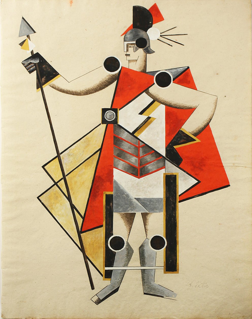 Diseño de vestuario para la obra La Dama Invisible, 1924 de Alexandra Alexandrowna Exter