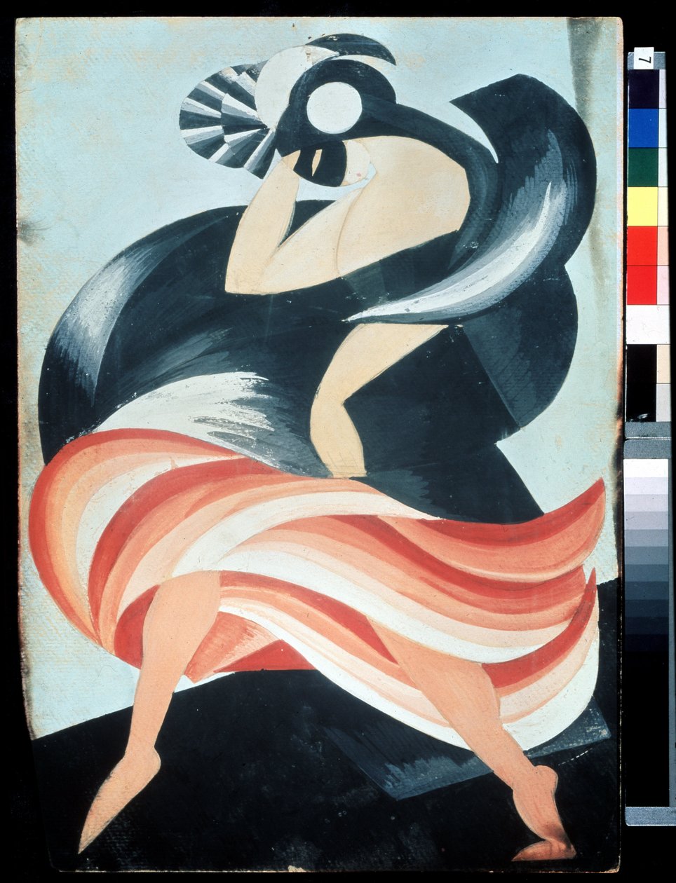 Disfraz de "máscara femenina" para un personaje de "Romeo y Julieta" de William Shakespeare. Gouache de Alexandra Alexandrovna Exter (1882-1949) 1921 State Central A. Museo del Teatro Bakhrushin, Moscú, Rusia de Alexandra Alexandrowna Exter