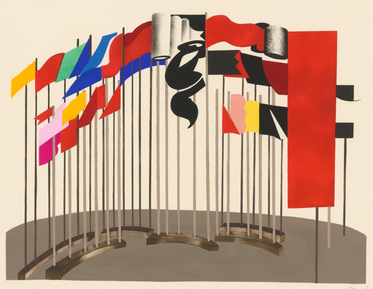 Diseño escénico de la cartera Décors de Théâtre, 1930 de Alexandra Alexandrowna Exter