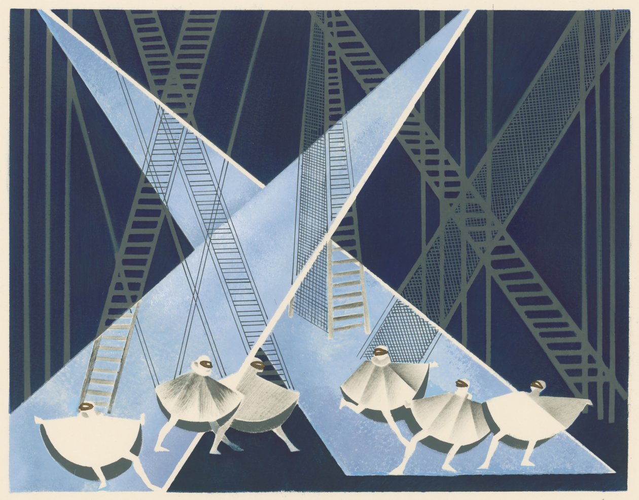 Diseño escénico del portafolio Décors de Théâtre, 1930 de Alexandra Alexandrowna Exter