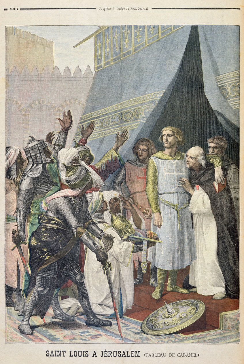 San Luis en Jerusalén, ilustración del suplemento ilustrado de Le Petit Journal, 11 de septiembre de 1898 de Alexandre Cabanel