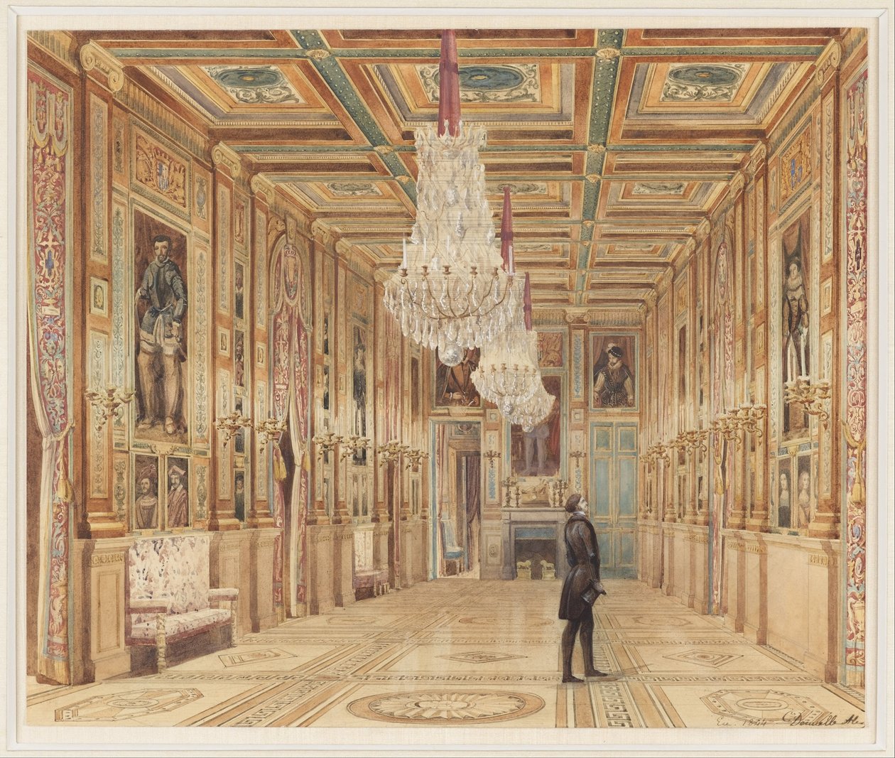 Vista de la Galería de Pinturas en el Château d