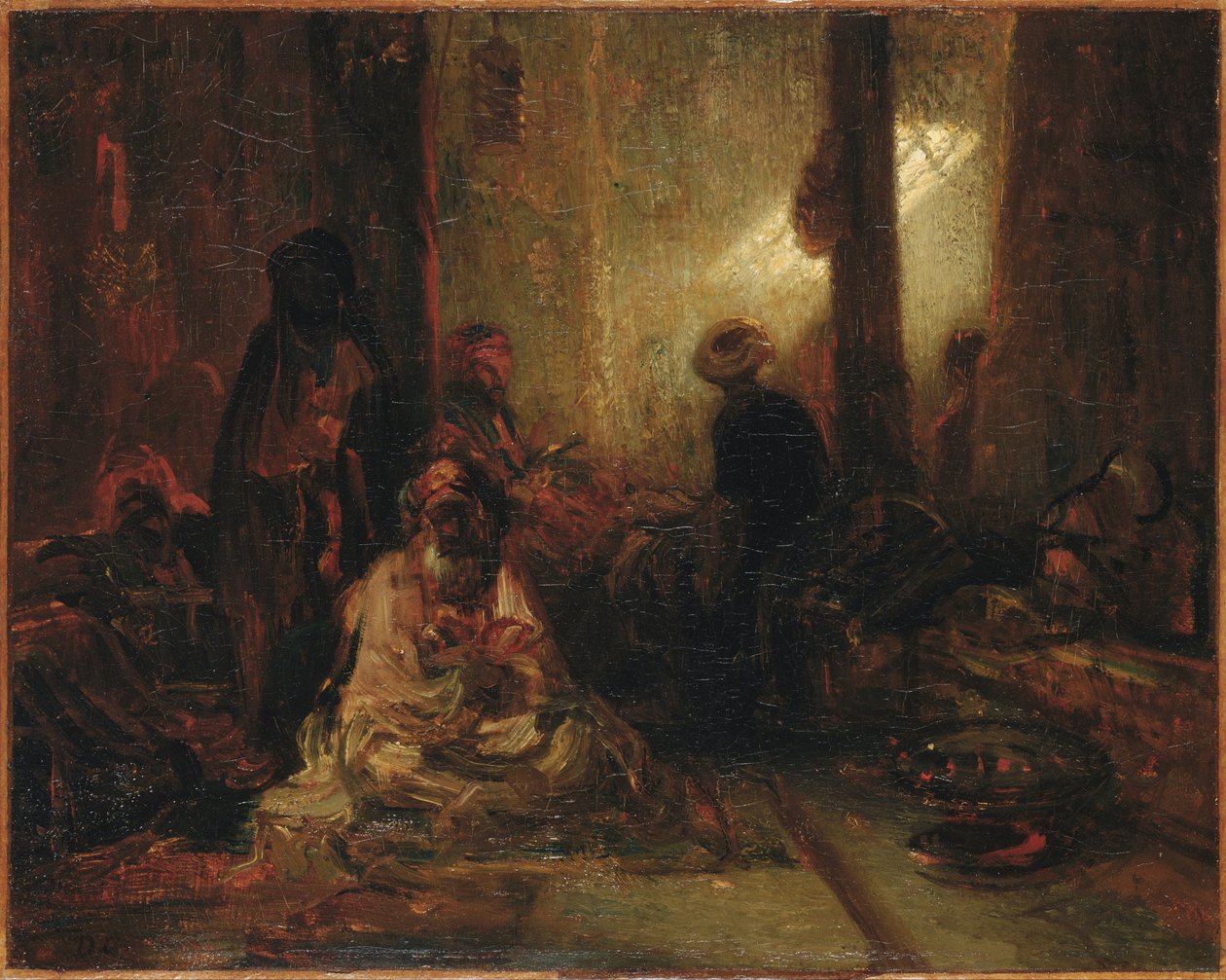 Interior de un Café Turco de Alexandre Gabriel Decamps