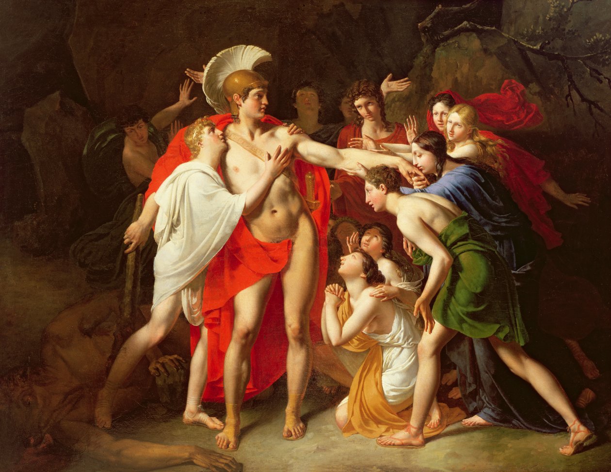 La gratitud de Tebas, c.1855 de Alexandre Louis Patry