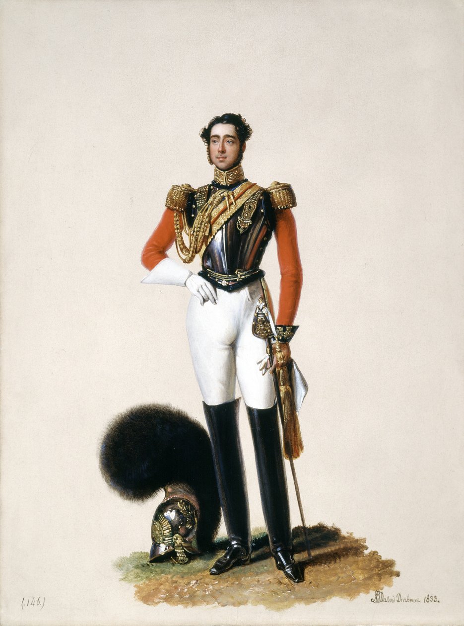 Teniente Thomas Myddleton Biddulph (1809-78) 1er Guardias de Vida, 1833 de Alexandre-Jean Dubois Drahonet