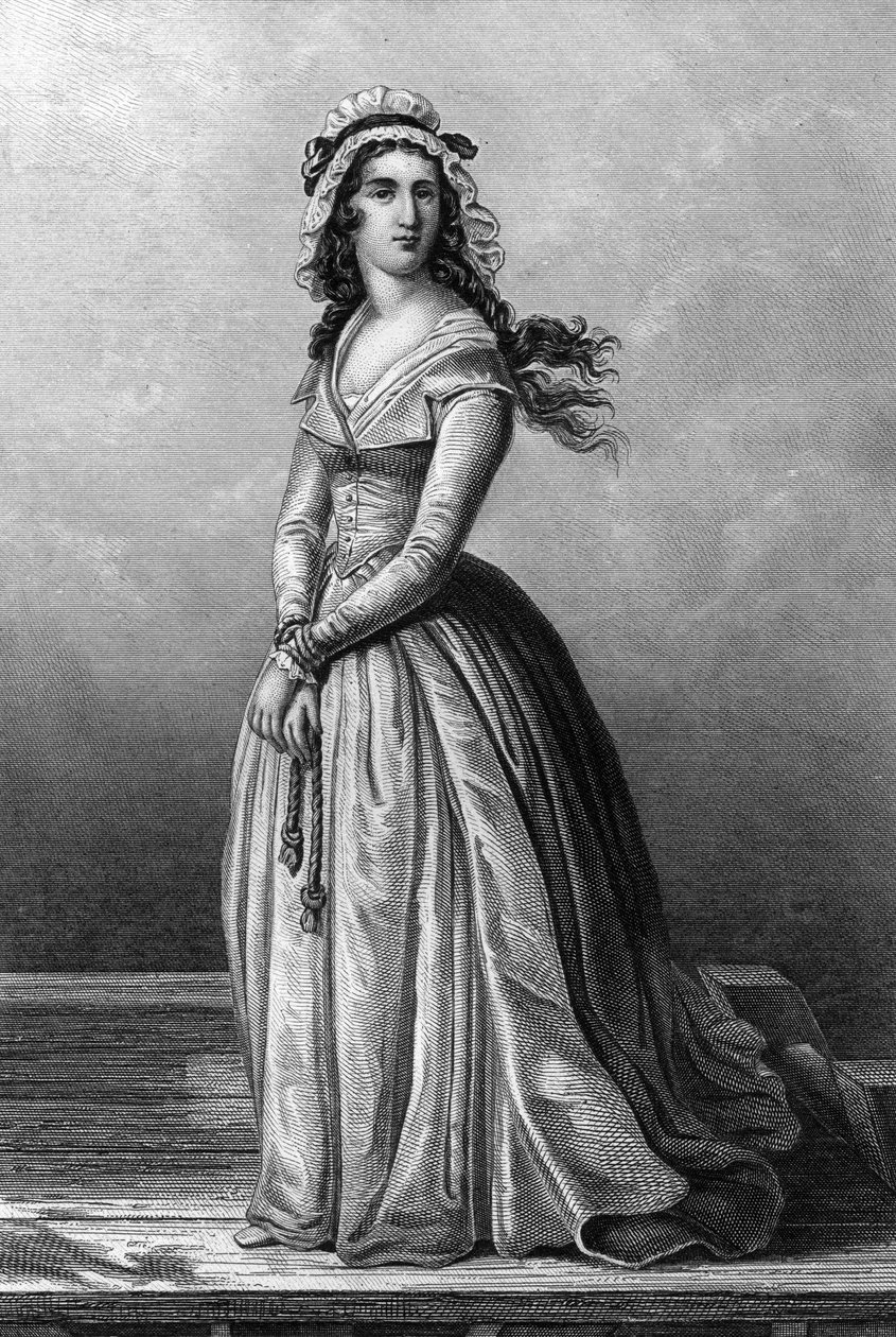 Charlotte Corday (1768-1793) Girondina en la época de la Revolución Francesa, asesinó a Jean Paul Marat el 13 de julio. de Alexandre (after) Lacauchie