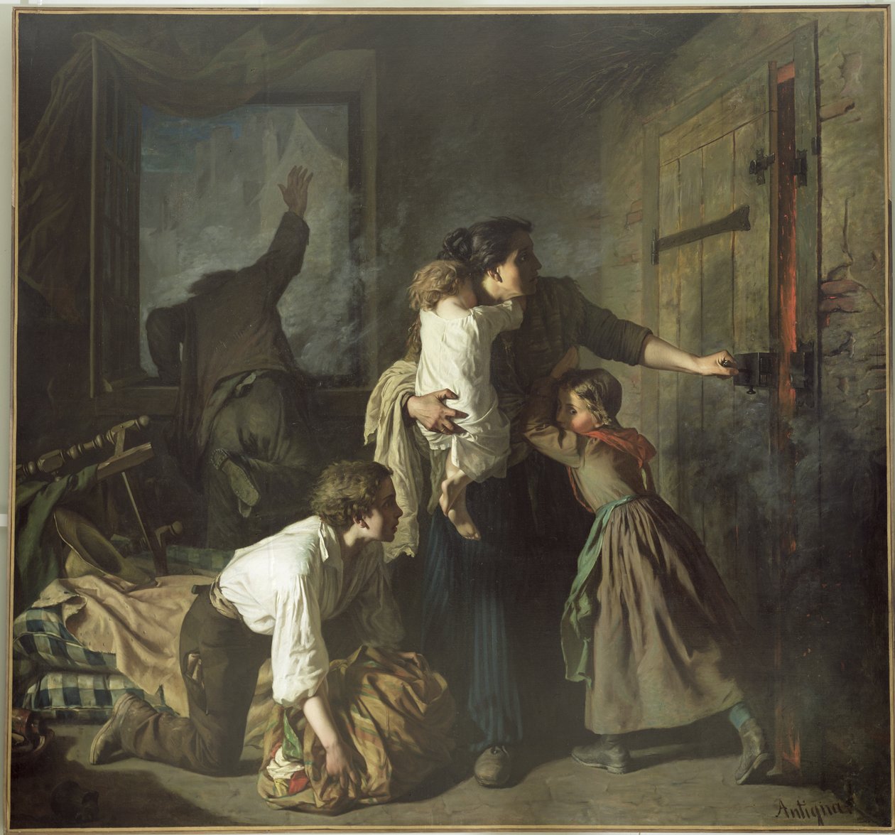 El incendio, 1850 de Alexandre Antigna