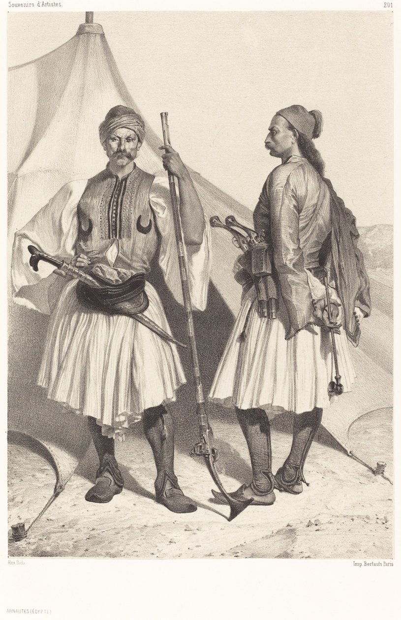 Arnautes, Egipto de Alexandre Bida
