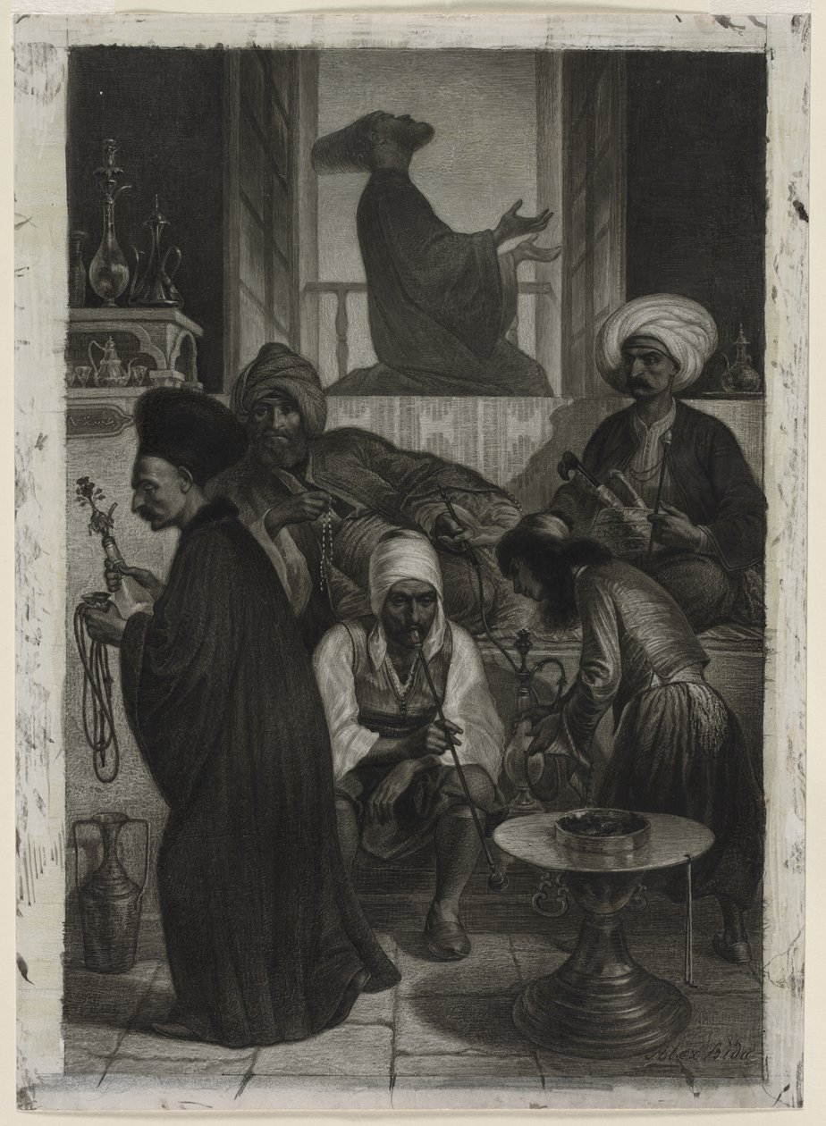 Café en Constantinopla de Alexandre Bida