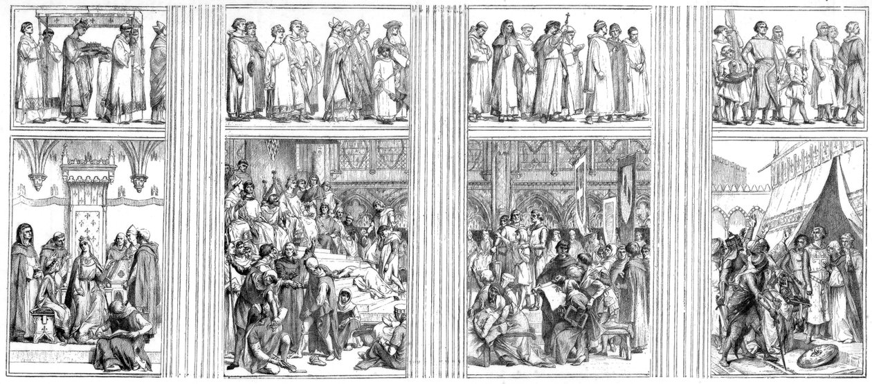 Pintura en el transepto izquierdo del Panteón, París de Alexandre Cabanel