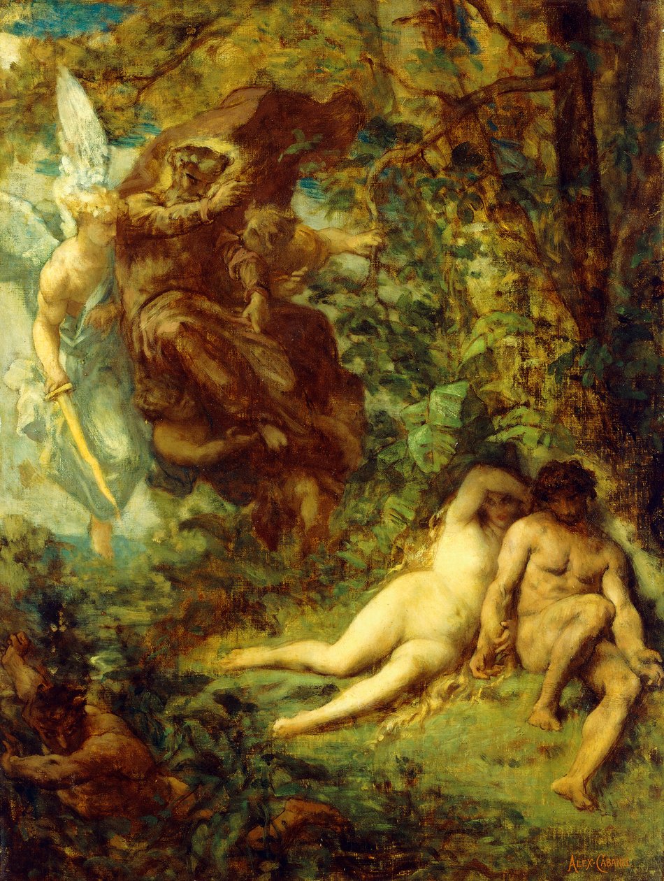 Estudio para Paraíso Perdido de Alexandre Cabanel