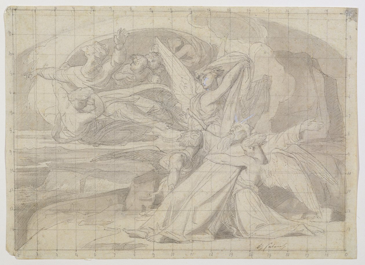 Estudio para La muerte de Moisés, 1851 de Alexandre Cabanel