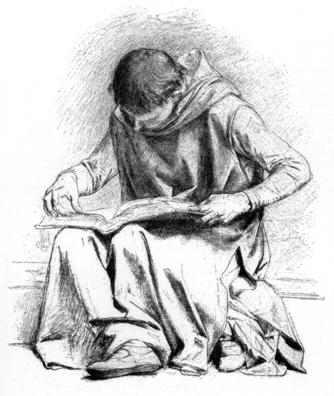 Estudio para La Educación de San Luis Panteón, c. 1880-1882 de Alexandre Cabanel