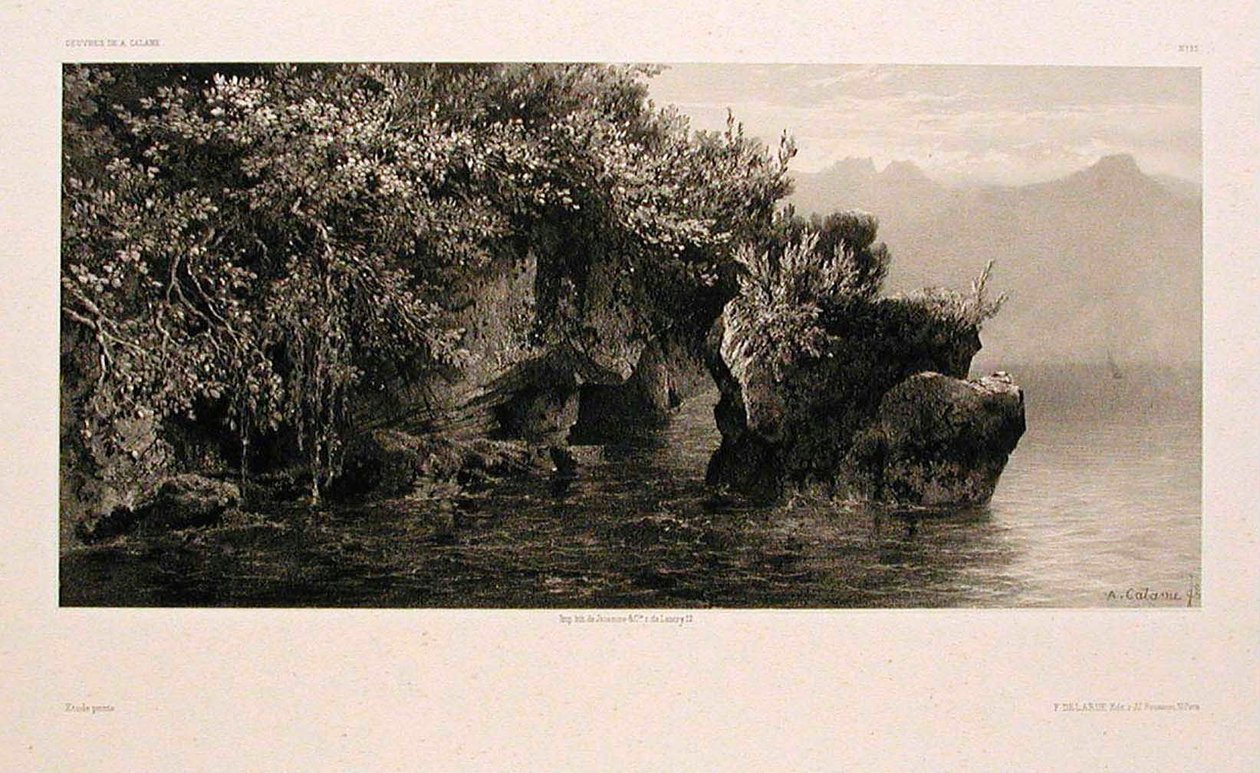A orillas del lago de Ginebra de Alexandre Calame