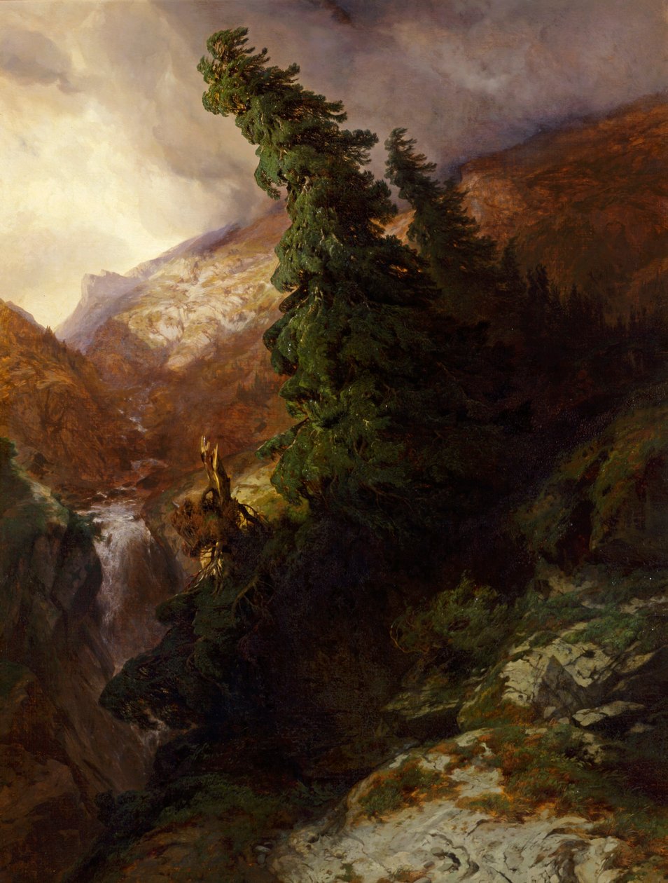 Desfiladero de alta montaña (valle de Handegg en el cantón de Berna) de Alexandre Calame