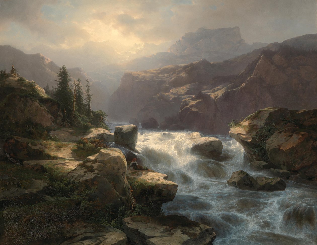 Cascada de Handeck en Grimsel de Alexandre Calame