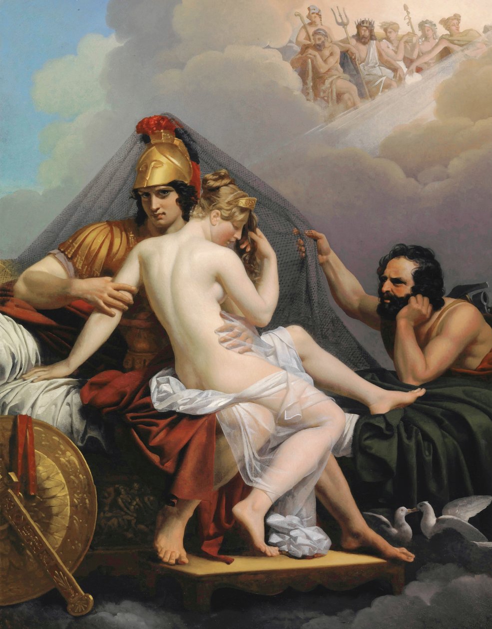 Marte y Venus sorprendidos por Vulcano de Alexandre Charles Guillemot